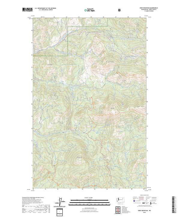 USGS Topographic Map – Edds Mountain