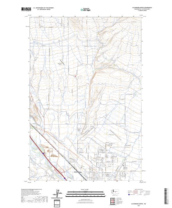 USGS Topographic Map – Ellensburg North