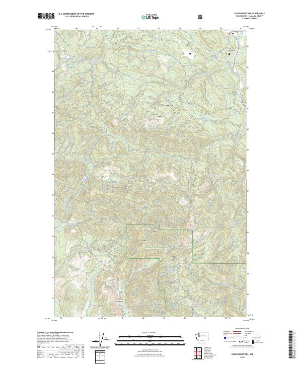 USGS Topographic Map – Ellis Mountain