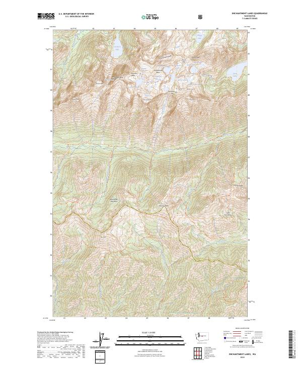 USGS Topographic Map – Enchantment Lakes