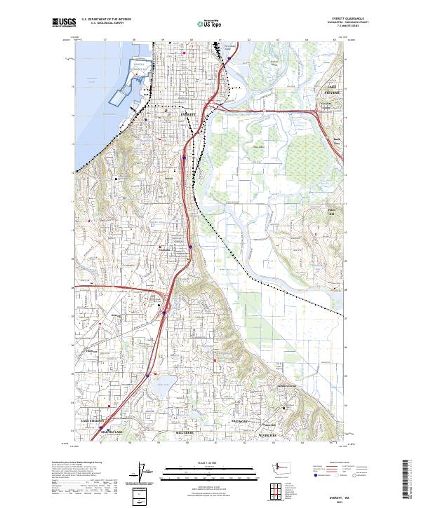 USGS Topographic Map – Everett