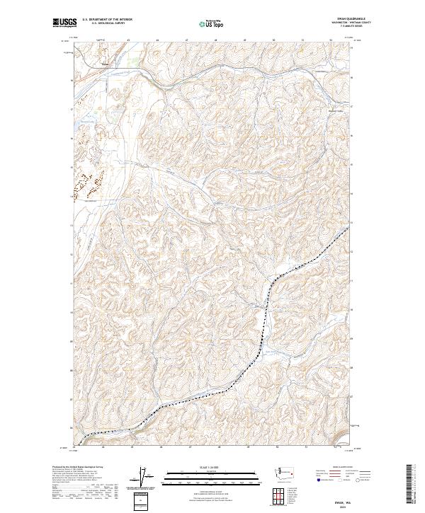 USGS Topographic Map – Ewan