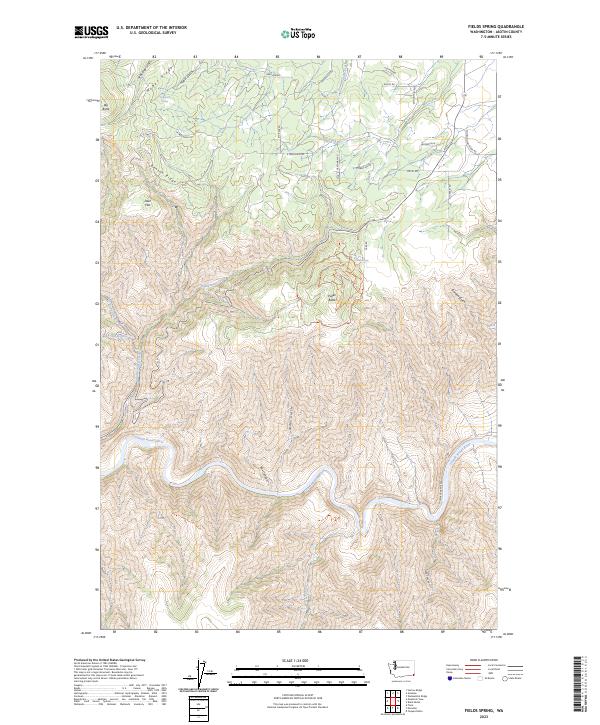 USGS Topographic Map – Fields Spring
