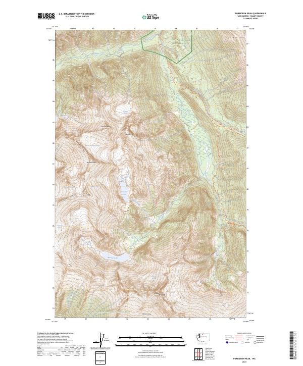 USGS Topographic Map – Forbidden Peak
