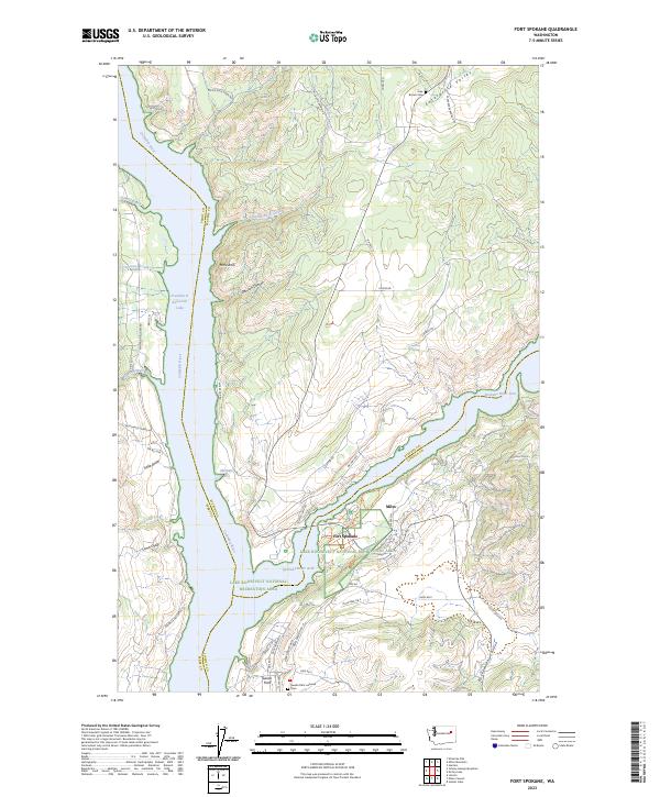 USGS Topographic Map – Fort Spokane