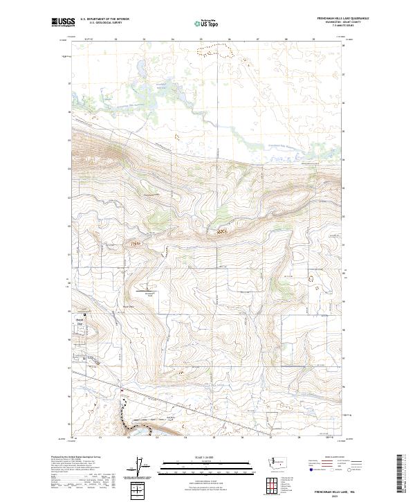USGS Topographic Map – Frenchman Hills Lake
