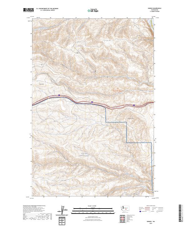 USGS Topographic Map – Ginkgo