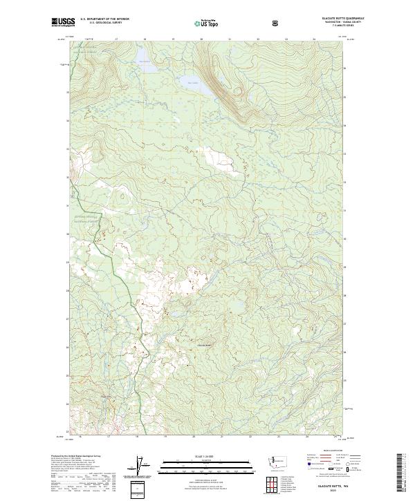 USGS Topographic Map – Glaciate Butte