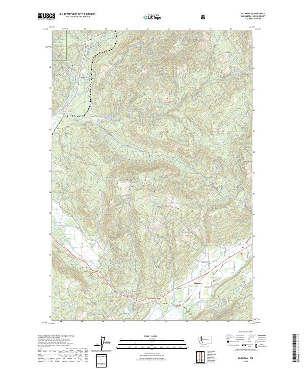 USGS Topographic Map – Glenoma