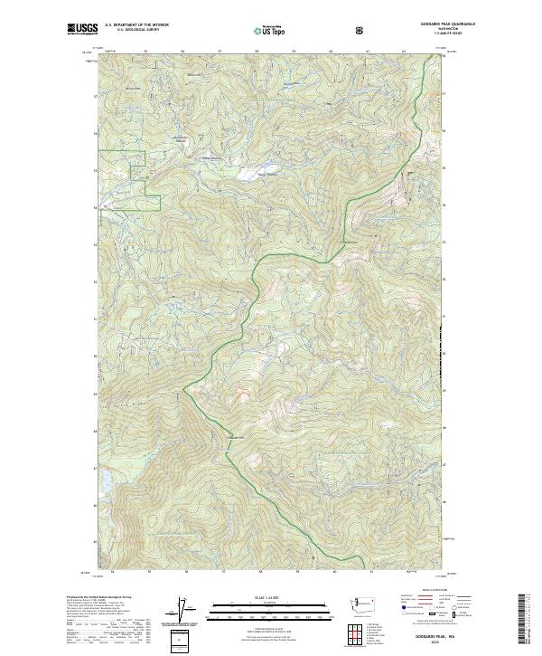 USGS Topographic Map – Goddards Peak