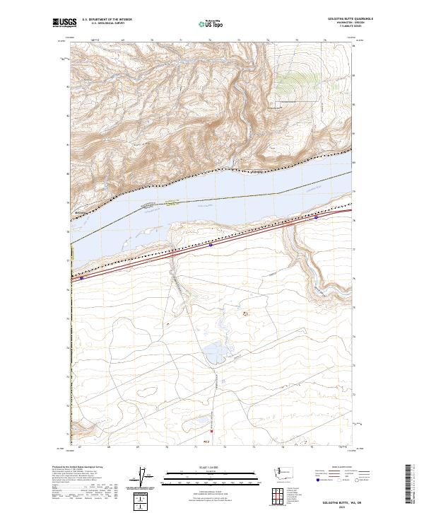 USGS Topographic Map – Golgotha Butte