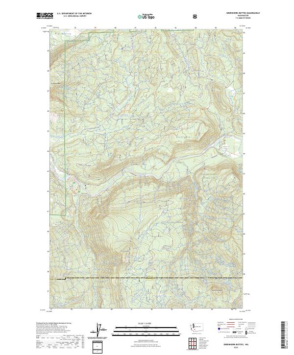 USGS Topographic Map – Greenhorn Buttes