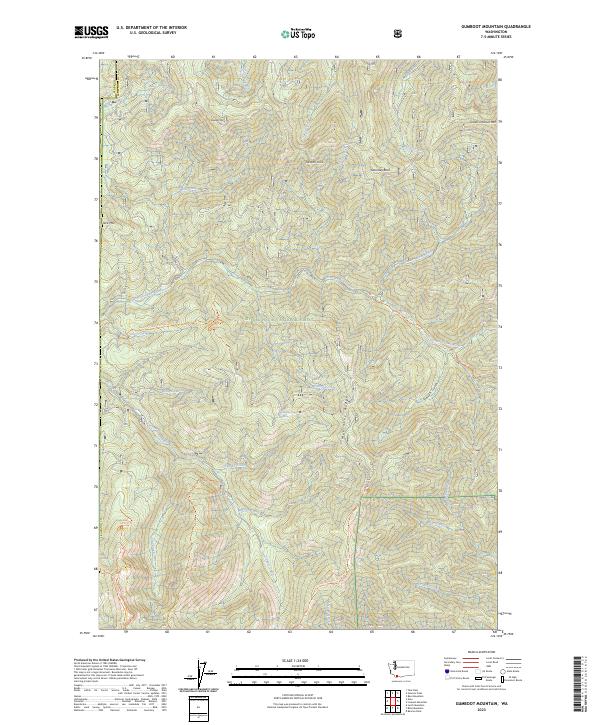 USGS Topographic Map – Gumboot Mountain
