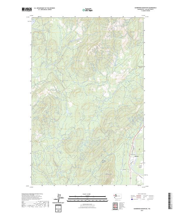 USGS Topographic Map – Gunderson Mountain