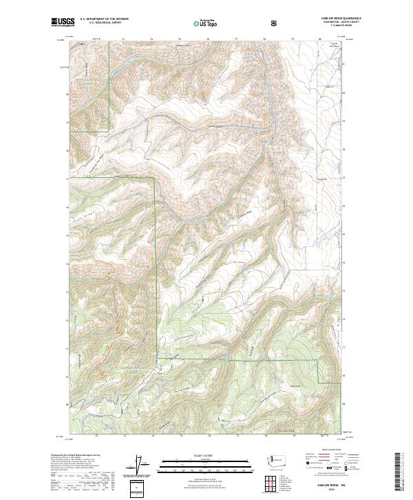 USGS Topographic Map – Harlow Ridge