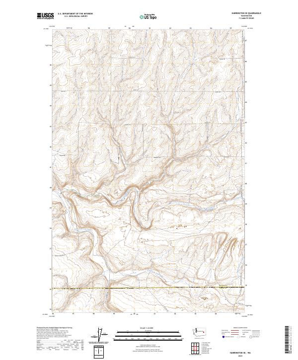 USGS Topographic Map – Harrington SE