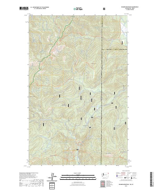 USGS Topographic Map – Helmer Mountain