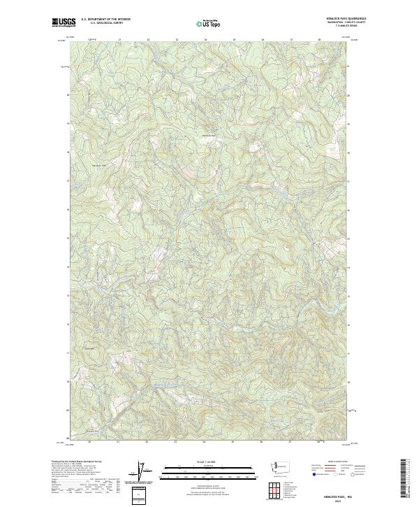 USGS Topographic Map – Hemlock Pass