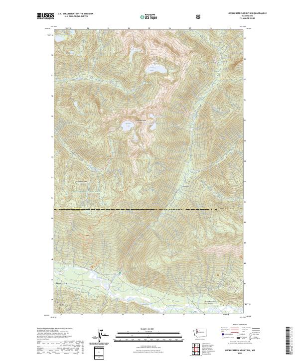 USGS Topographic Map – Huckleberry Mountain