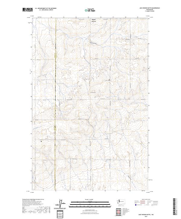 USGS Topographic Map – Jack Woods Butte