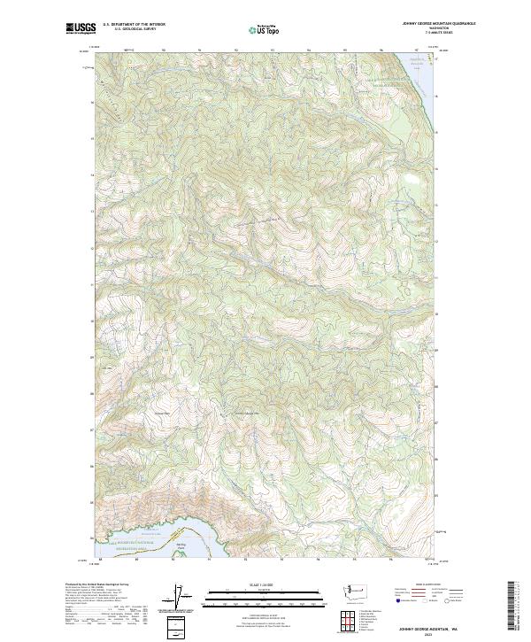 USGS Topographic Map – Johnny George Mountain