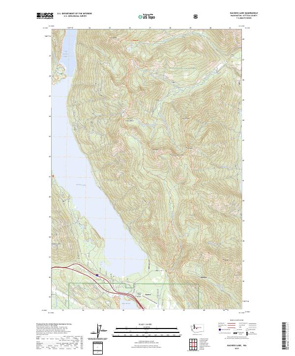 USGS Topographic Map – Kachess Lake