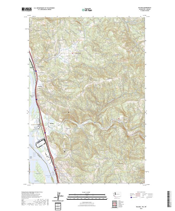 USGS Topographic Map – Kalama