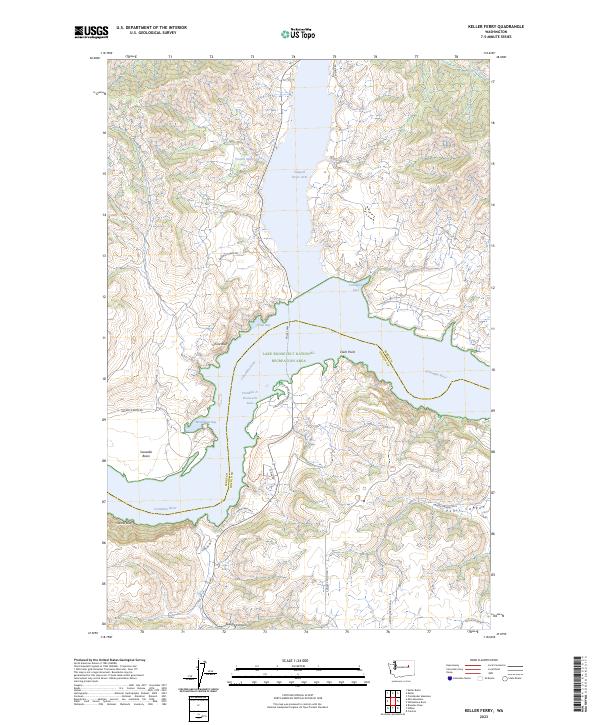 USGS Topographic Map – Keller Ferry