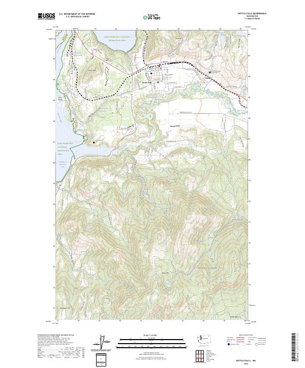 USGS Topographic Map – Kettle Falls