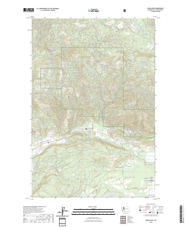 USGS Topographic Map – Kiona Peak
