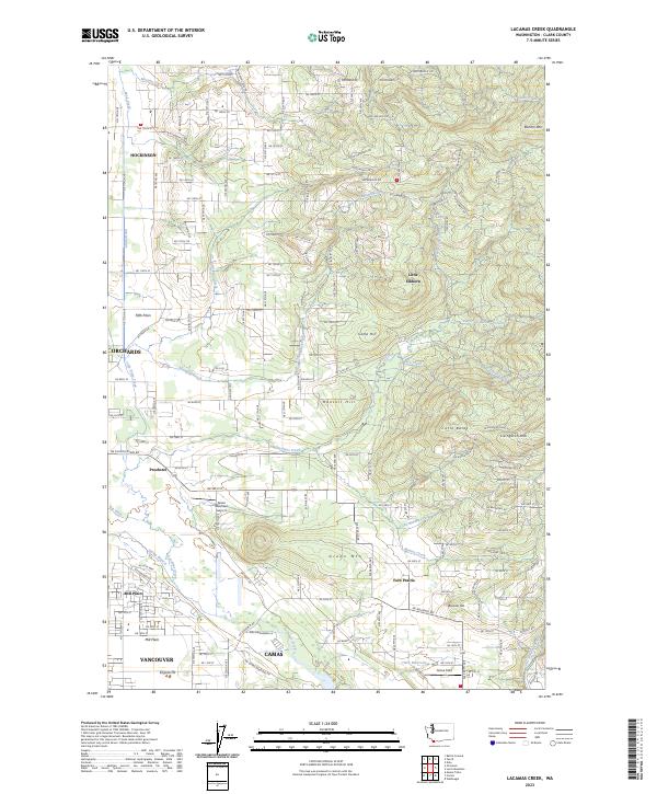 USGS Topographic Map – Lacamas Creek