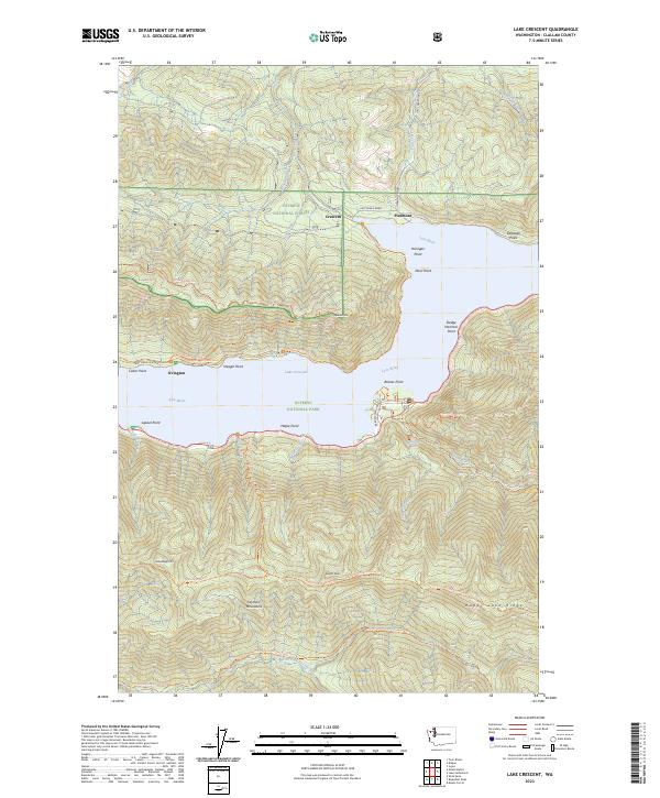 USGS Topographic Map – Lake Crescent
