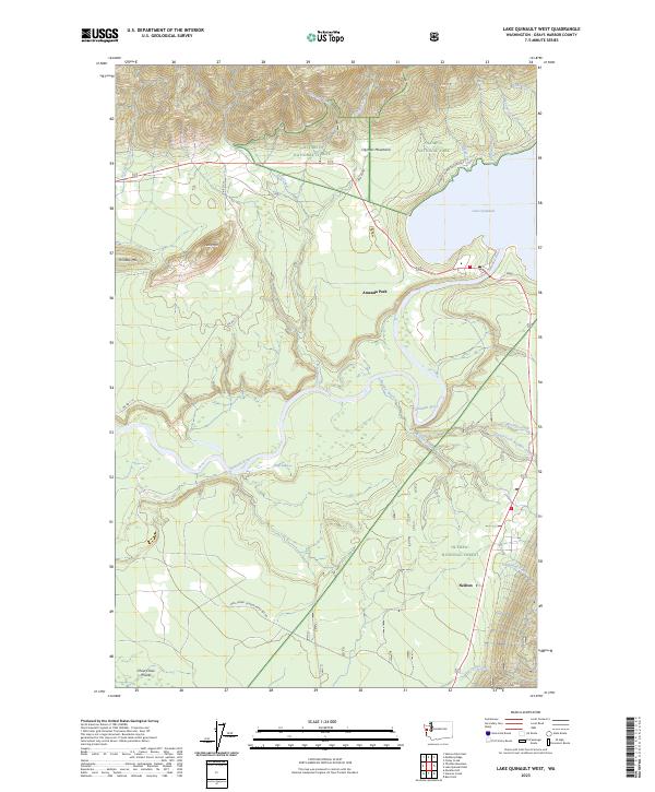 USGS Topographic Map – Lake Quinault West