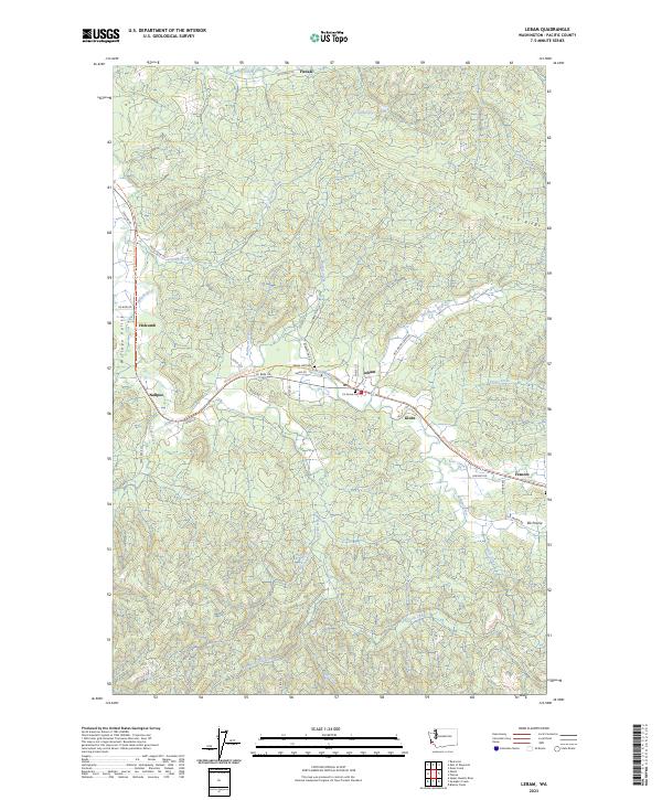 USGS Topographic Map – Lebam