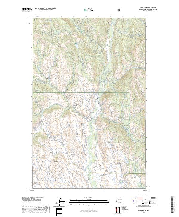 USGS Topographic Map – Lewis Butte
