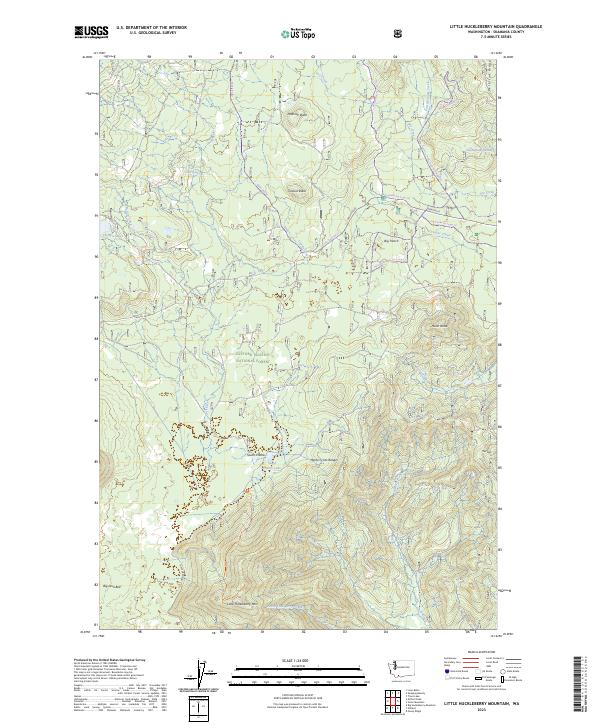 USGS Topographic Map – Little Huckleberry Mountain