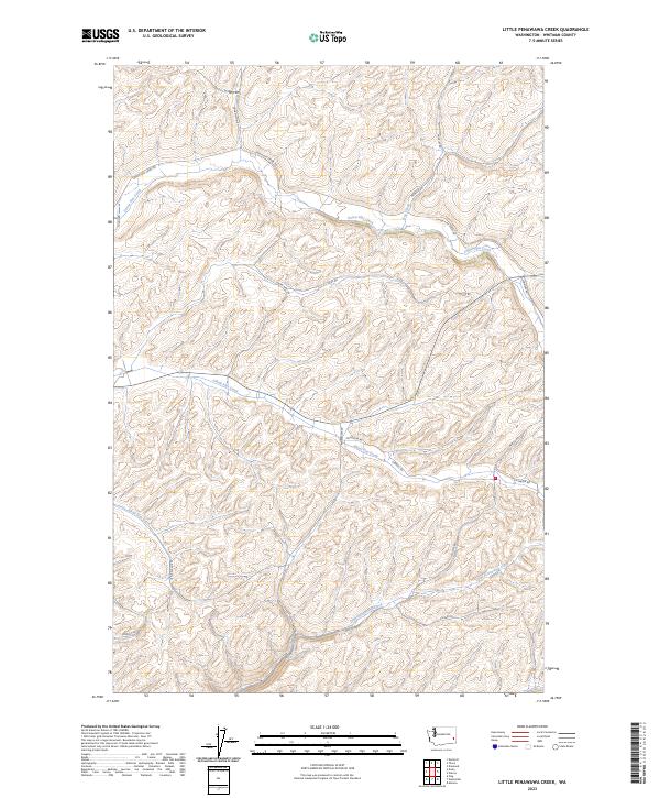 USGS Topographic Map – Little Penawawa Creek