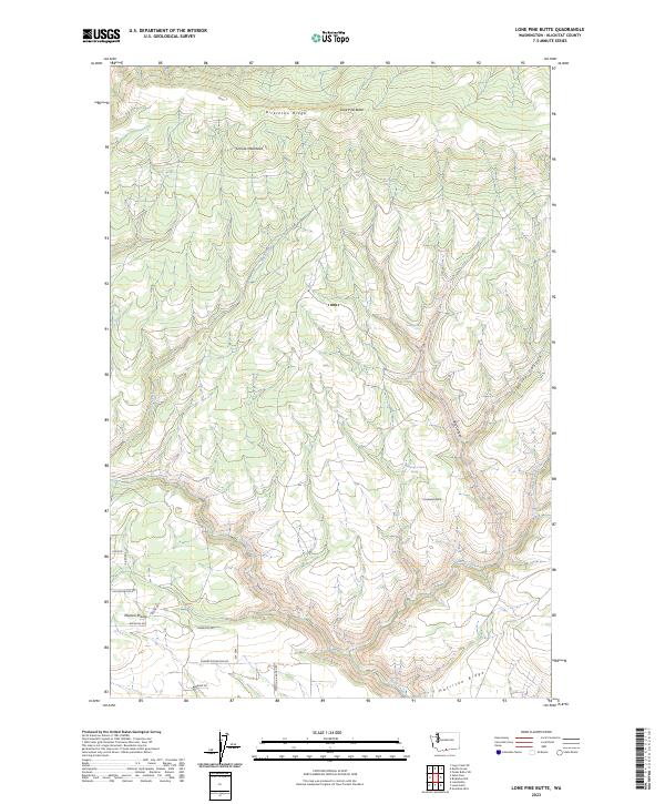 USGS Topographic Map – Lone Pine Butte