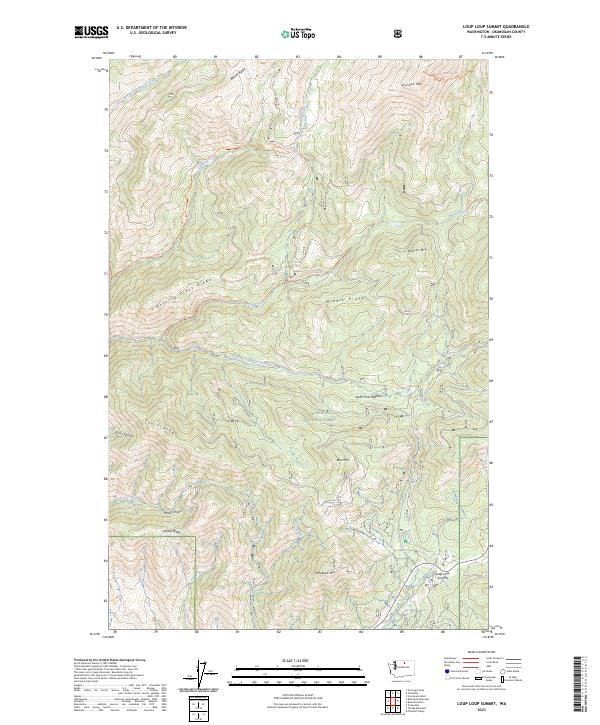 USGS Topographic Map – Loup Loup Summit