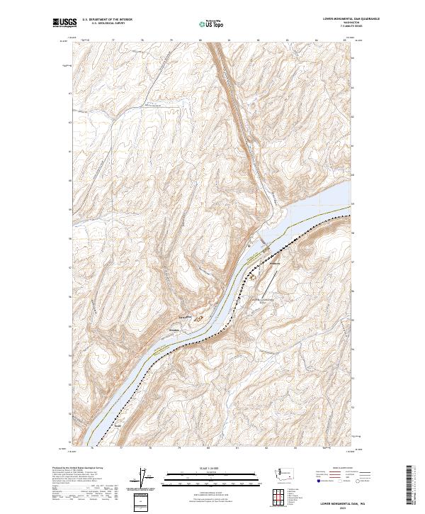 USGS Topographic Map – Lower Monumental Dam
