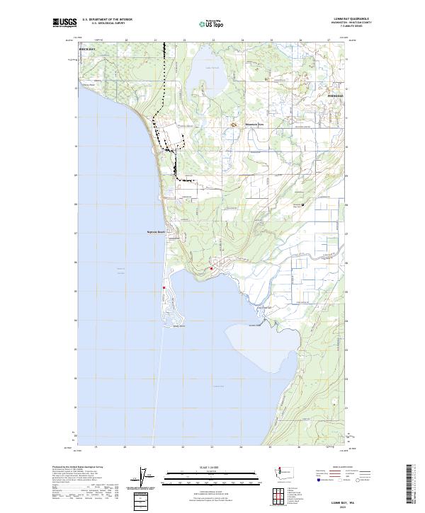 USGS Topographic Map – Lummi Bay