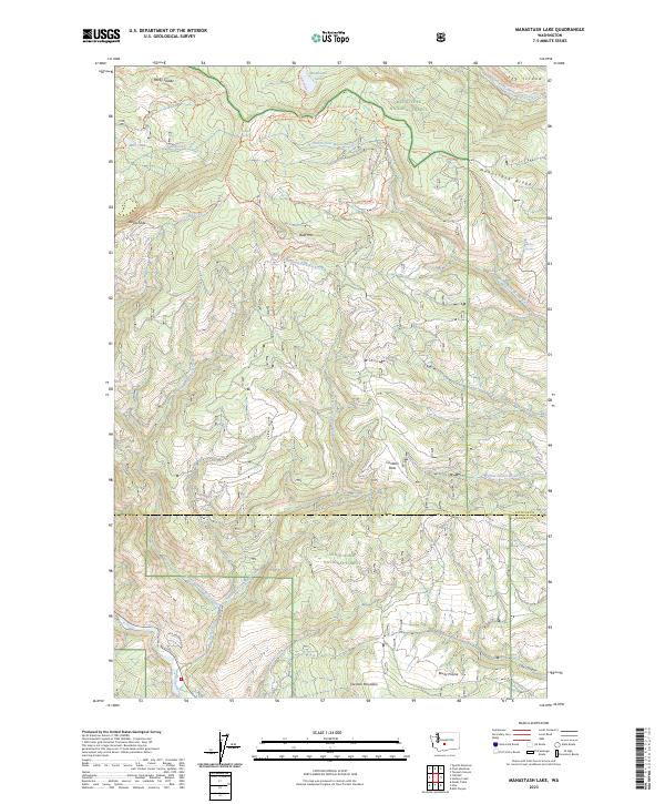 USGS Topographic Map – Manastash Lake