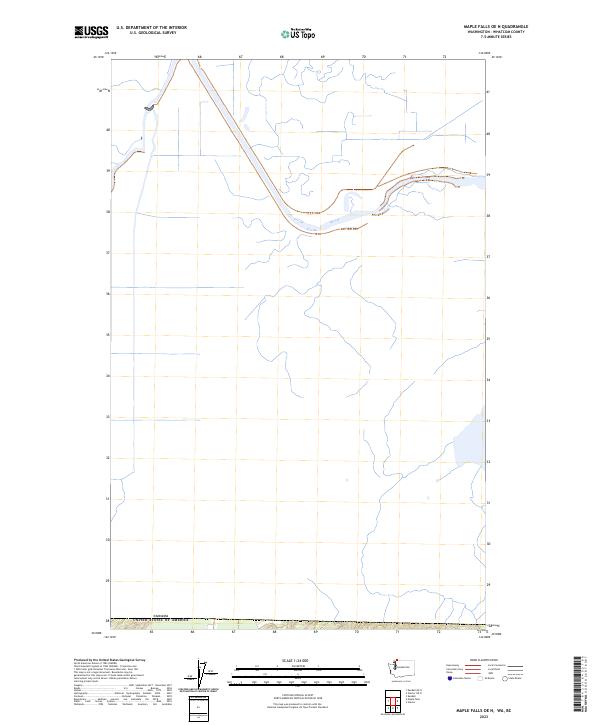 2023 Map of Maple Falls OE N, 2023 Print