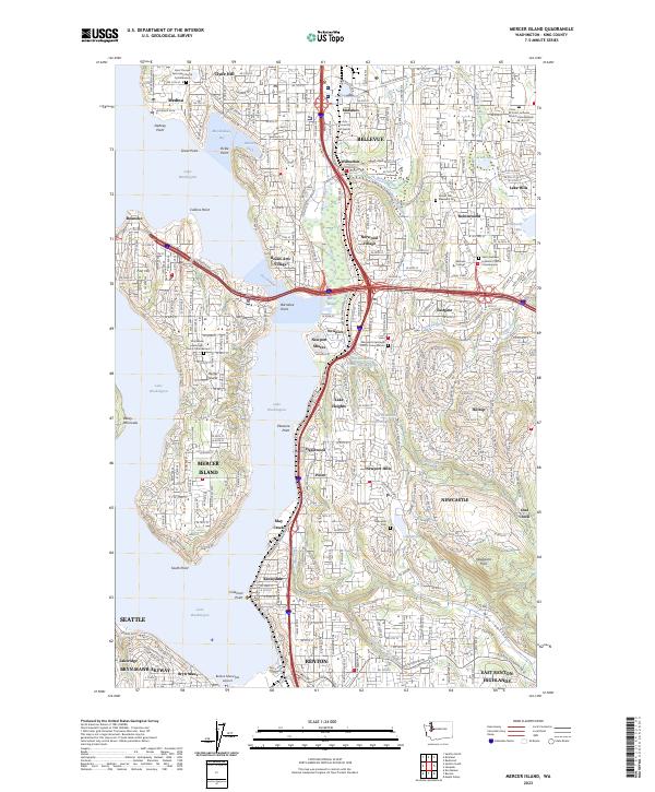 USGS Topographic Map – Mercer Island