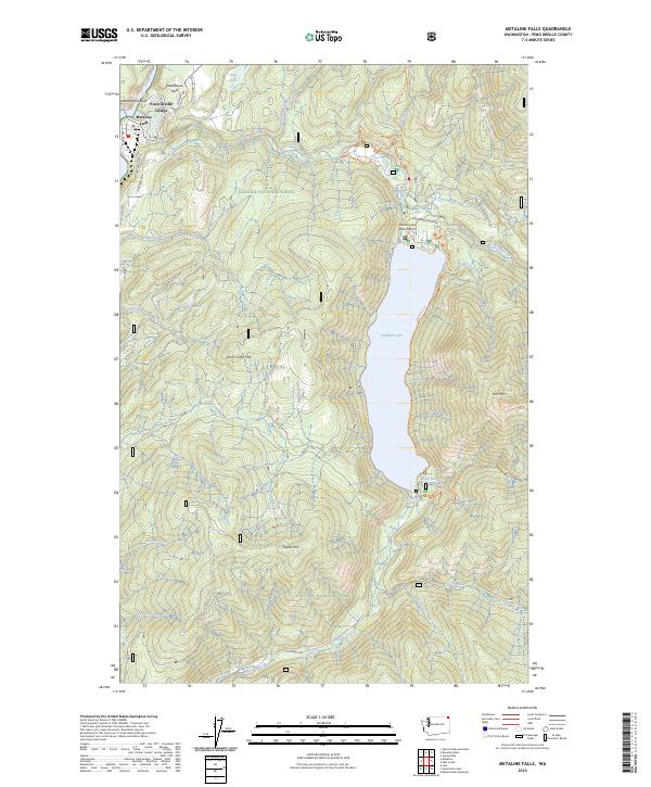 USGS Topographic Map – Metaline Falls
