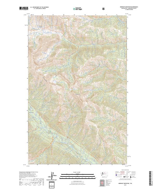 USGS Topographic Map – Midnight Mountain