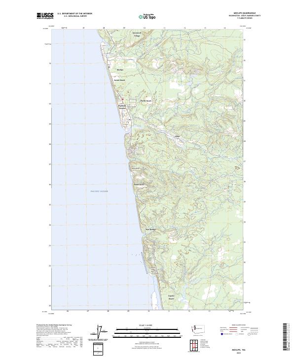 USGS Topographic Map – Moclips