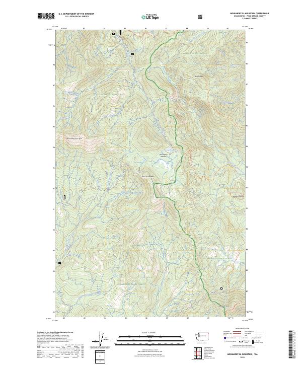 USGS Topographic Map – Monumental Mountain
