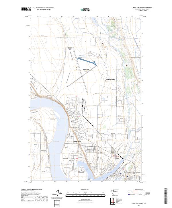 USGS Topographic Map – Moses Lake North