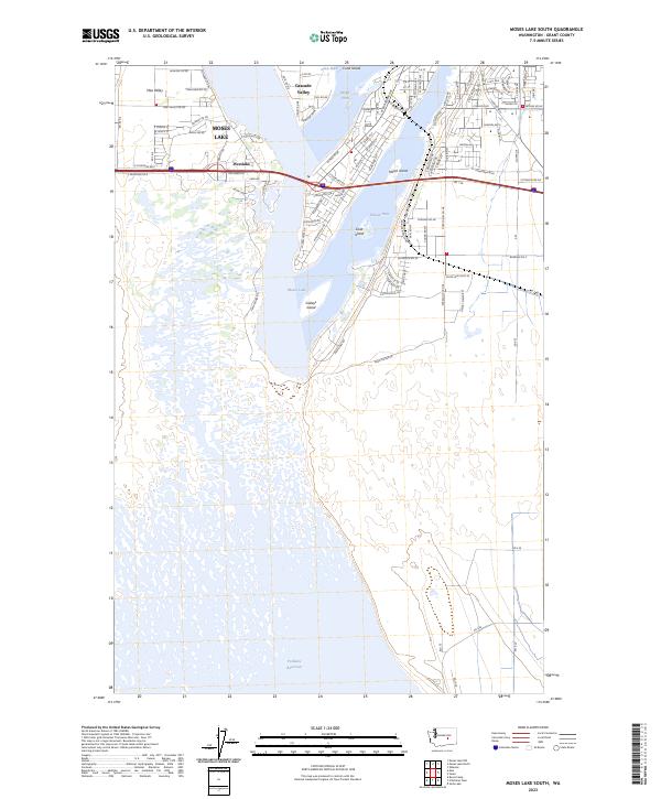USGS Topographic Map – Moses Lake South